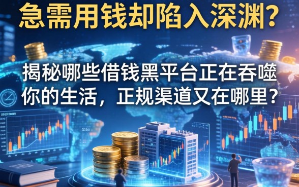 急需用钱却陷入深渊？揭秘哪些借钱黑平台正在吞噬你的生活，正规渠道又在哪里？
