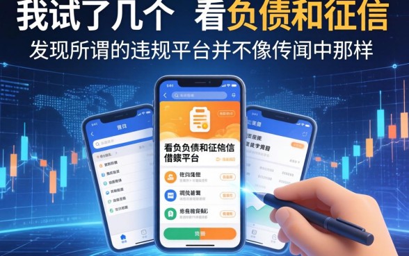 我试了几个不看负债和征信的借钱平台，发现所谓的违规平台并不像传闻中那样