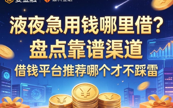 深夜急用钱哪里借？盘点靠谱渠道，借钱平台推荐哪个才不踩雷？