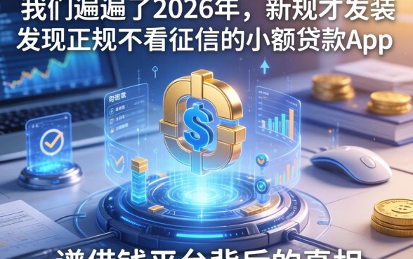 我翻遍了2026年的新规,才发现正规不看征信的小额贷款app和谱借钱平台背后的真相