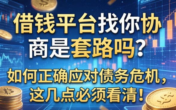 借钱平台找你协商是套路吗？如何正确应对债务危机，这几点必须看清！