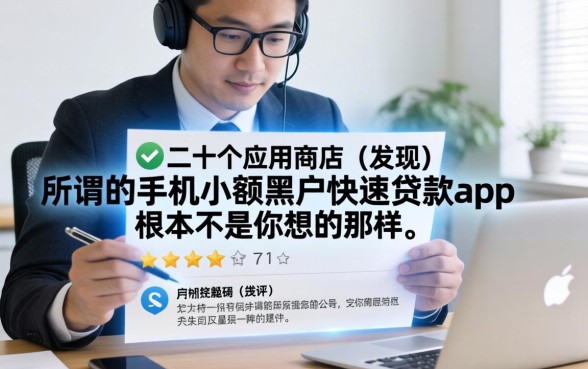 我翻了二十个应用商店评论，发现所谓的手机小额黑户快速贷款app根本不是你想的那样