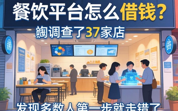 餐饮平台怎么借钱？我调查了37家店，发现多数人第一步就走错了