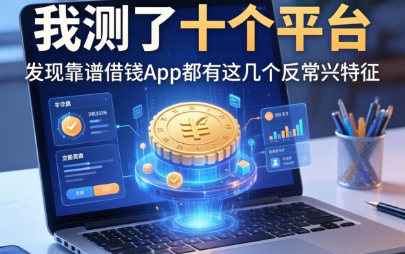 我测了十个平台，发现靠谱的借钱app都有这几个反常识特征