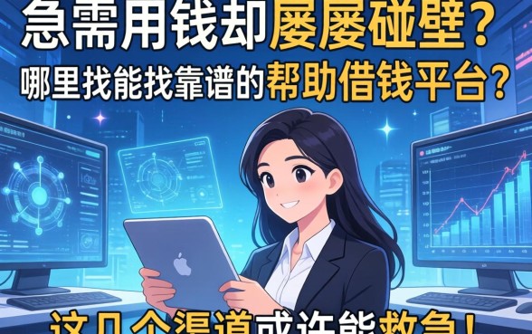 急需用钱却屡屡碰壁？哪里能找到靠谱的帮助借钱的平台？这几个渠道或许能救急！
