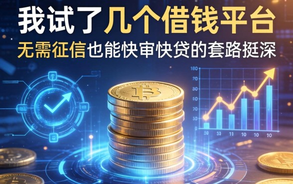 我试了几个借钱平台，发现无需征信也能快审快贷的套路挺深