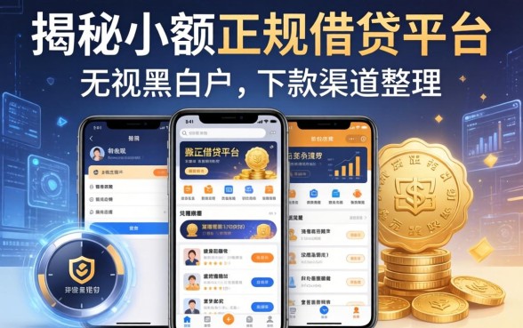 揭秘小额正规借钱平台：无视黑白户的下款渠道整理