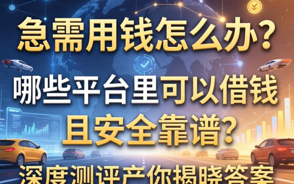急需用钱怎么办？哪些平台里可以借钱且安全靠谱？这篇深度测评为你揭晓答案