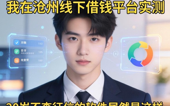 我在沧州线下借钱平台实测，20岁不查征信的软件居然是这样