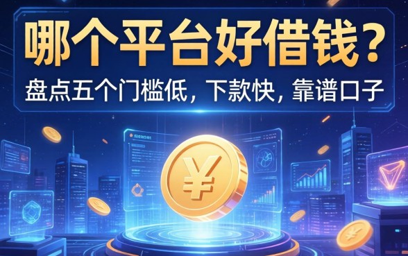 哪个平台好借钱？盘点五个门槛低、下款快的靠谱口子