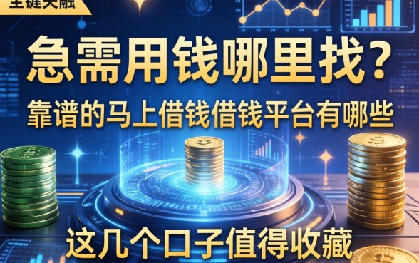 急需用钱哪里找？靠谱的马上借钱借钱平台有哪些？这几个口子值得收藏