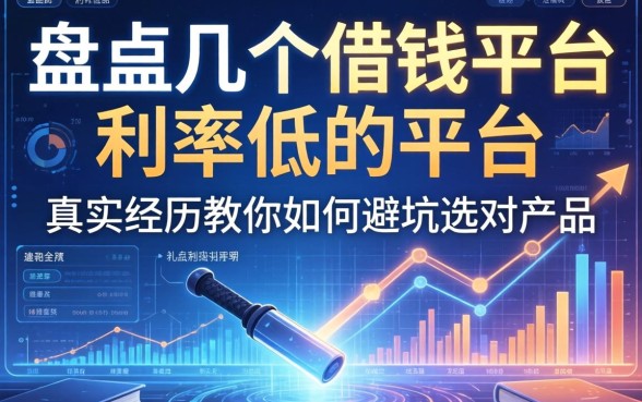 盘点几个借钱平台利率低的平台，真实经历教你如何避坑选对产品