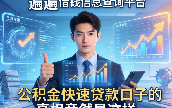 我翻遍了借钱信息查询平台，发现公积金快速贷款口子的真相竟然是这样