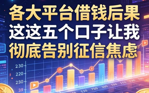 各大平台借钱后果：这五个口子让我彻底告别征信焦虑