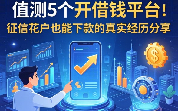 实测5个开借钱平台，征信花户也能下款的真实经历分享