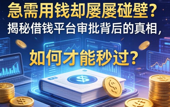 急需用钱却屡屡碰壁？揭秘借钱平台审批背后的真相，如何才能秒过？