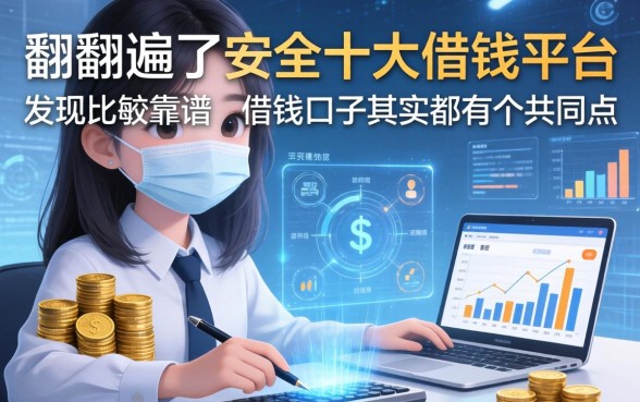 我翻遍了安全十大借钱平台，发现比较靠谱的借钱口子其实都有个共同点