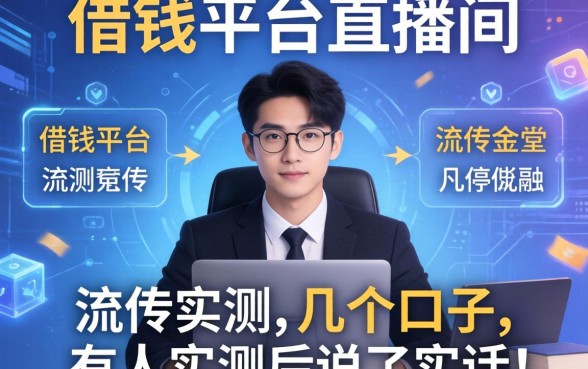 借钱平台直播间里流传的几个口子，有人实测后说了实话