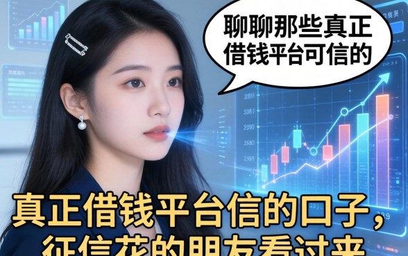 聊聊那些真正借钱平台可信的口子，征信花的朋友看过来