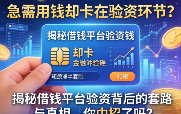 急需用钱却卡在验资环节？揭秘借钱平台验资背后的套路与真相，你中招了吗？