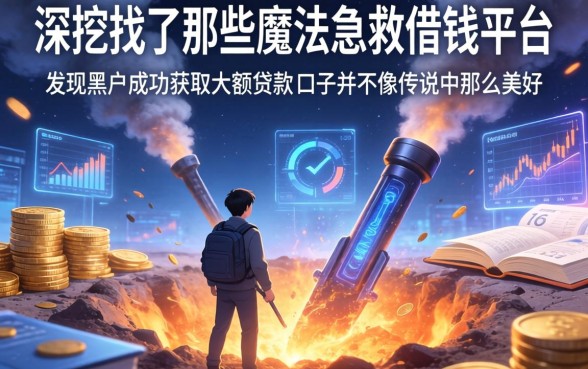 我深挖了那些魔法急救借钱平台，发现黑户成功获取大额贷款的口子并不像传说中那么美好