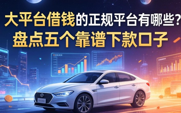 大平台借钱的正规平台有哪些？盘点五个靠谱下款口子