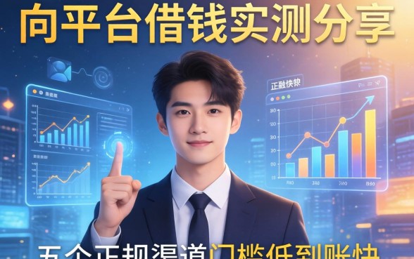 小伙向平台借钱实测分享，这五个正规渠道门槛低到账快
