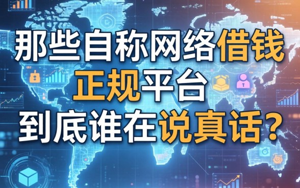 那些自称网络借钱正规平台的，到底谁在说真话？