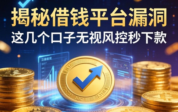 揭秘借钱平台漏洞，这几个口子无视风控秒下款