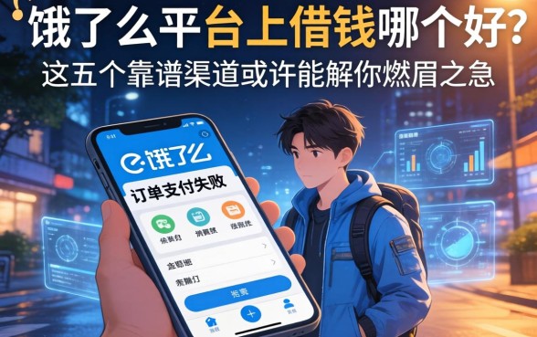 深夜外卖订单支付失败？饿了么平台上借钱哪个好？这五个靠谱渠道或许能解你燃眉之急