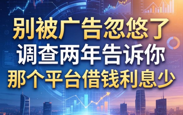 别被广告忽悠了，调查两年告诉你那个平台借钱利息少