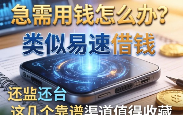 急需用钱怎么办？类似易速借钱的平台还有哪些？这几个靠谱渠道值得收藏