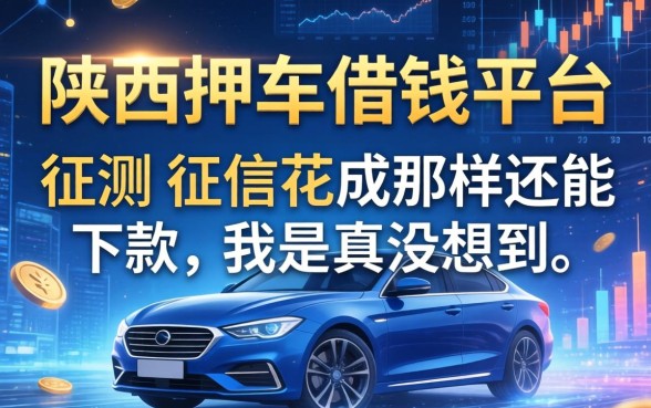 陕西押车借钱平台实测：征信花成那样还能下款，我是真没想到
