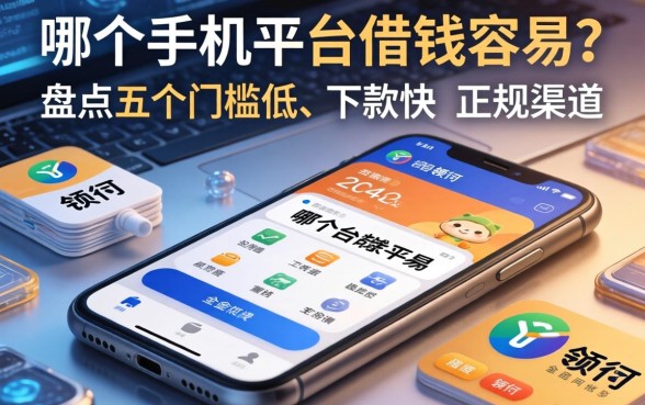 哪个手机平台借钱容易？盘点五个门槛低、下款快的正规渠道