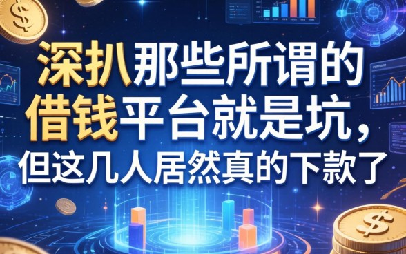 深扒那些所谓的借钱平台就是坑，但这几家居然真的下款了