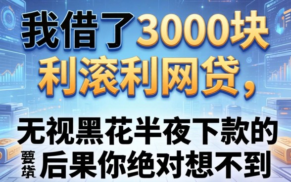 我借了3000块利滚利网贷，无视黑花半夜下款的后果你绝对想不到