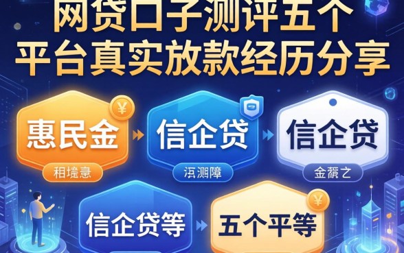 网贷口子测评：惠民金、信企贷等五个平台真实放款经历分享