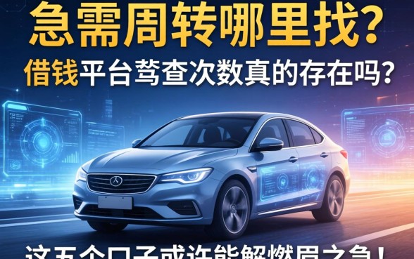 急需周转哪里找？借钱平台不查次数真的存在吗？这五个口子或许能解燃眉之急！