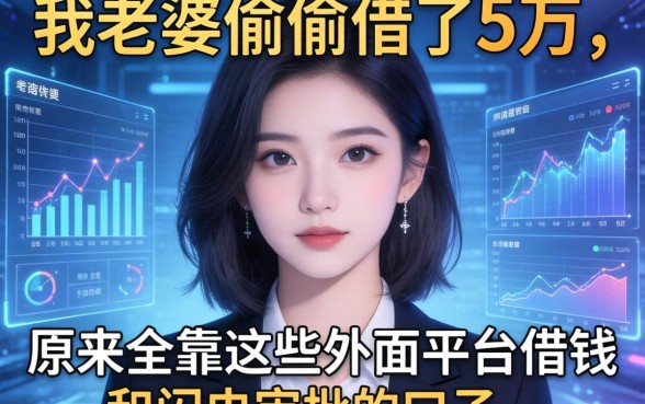 我老婆偷偷借了5万，原来全靠这些外面平台借钱和闪电审批的口子