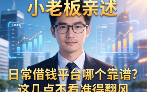 小老板亲述：日常借钱平台哪个靠谱？这几点不看准得翻车