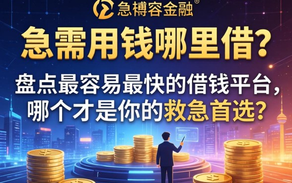 急需用钱哪里借？盘点最容易最快的借钱平台，哪个才是你的救急首选？