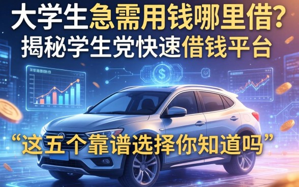 大学生急需用钱哪里借？揭秘学生党快速借钱平台，这五个靠谱选择你知道吗？