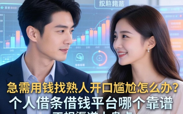 急需用钱找熟人开口尴尬怎么办？个人借条借钱平台哪个靠谱？正规渠道大盘点