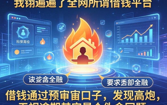 我翻遍了全网所谓借钱平台通过预审的口子，发现高炮无视逾期其实是个伪命题