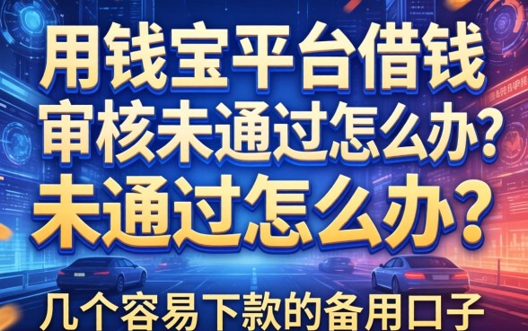 用钱宝平台借钱审核未通过怎么办？分享几个容易下款的备用口子
