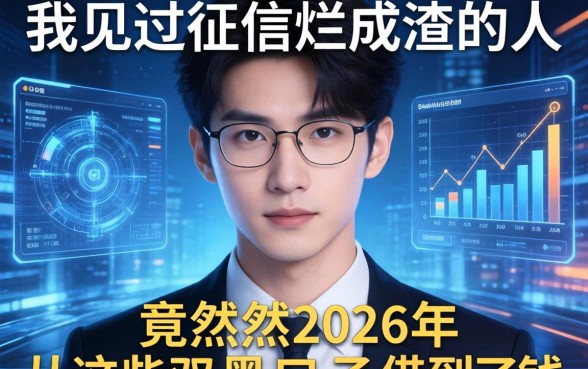 我见过征信烂成渣的人，竟然在2026年从这些双黑口子借到了钱