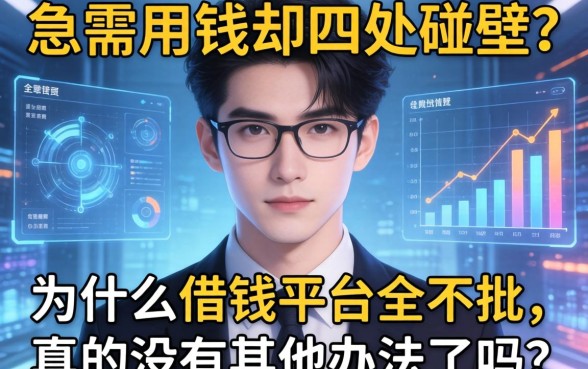 急需用钱却四处碰壁？为什么借钱平台全不批，真的没有其他办法了吗？
