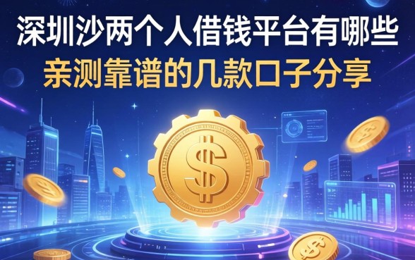 深圳沙井个人借钱平台有哪些？亲测靠谱的几款口子分享