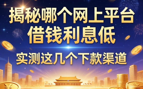 揭秘哪个网上平台借钱利息低，实测这几个下款渠道