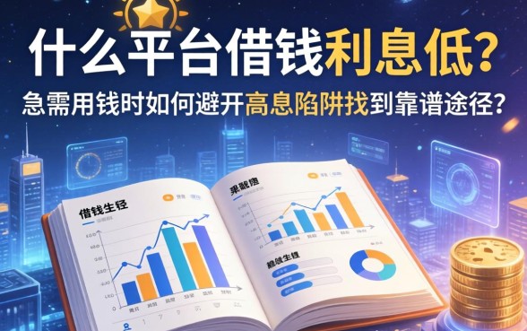 什么平台借钱利息低？急需用钱时如何避开高息陷阱找到靠谱途径？